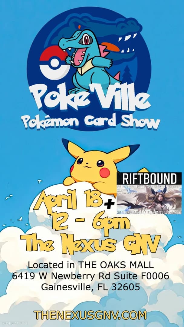 Poke'Ville Card Show (Sat) + RiftVille Tournament | Treasure