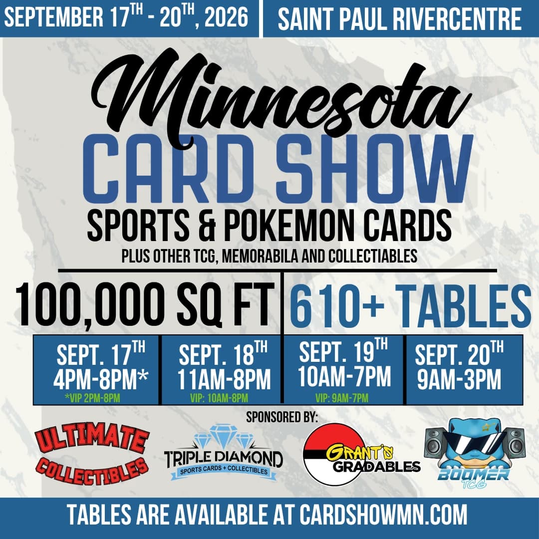 Minnesota Card Show September Show event poster