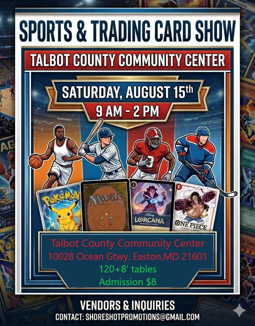 Easton Sports & Trading Card Show event poster — Easton, MD