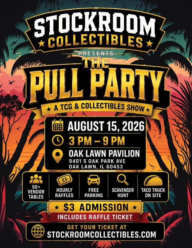 Stockroom Collectibles: Pull Party event poster — Oak Lawn, IL