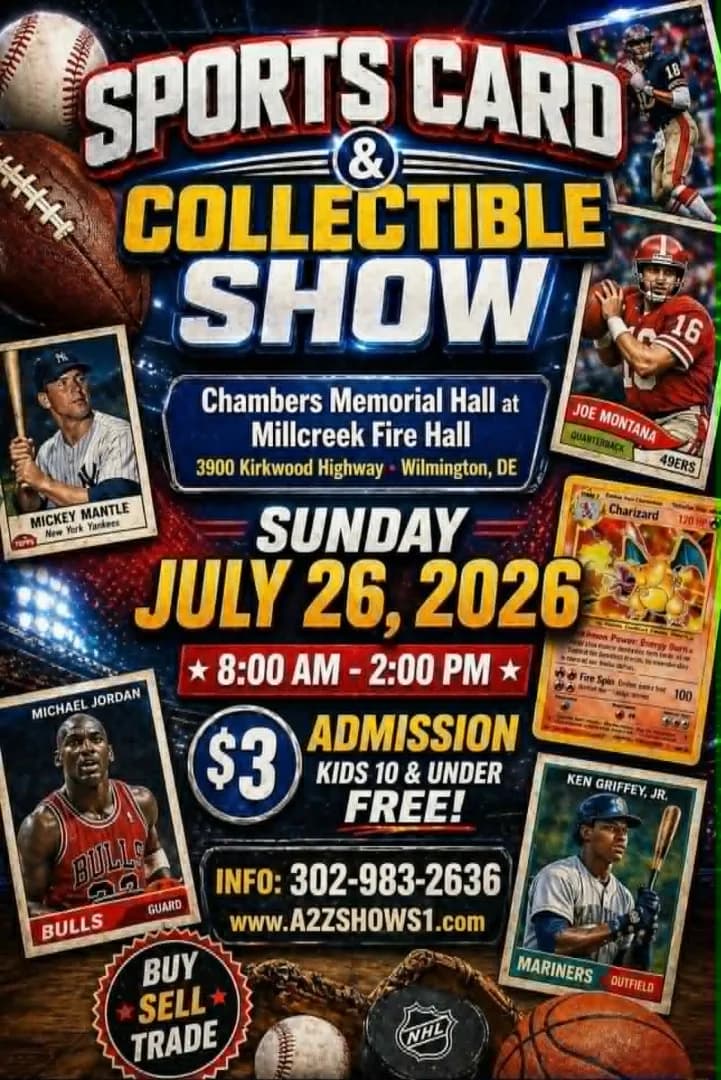 WILMINGTON DE SPORTS CARDS, TCG & COLLECTIBLES SHOW · Sun, Jul 26