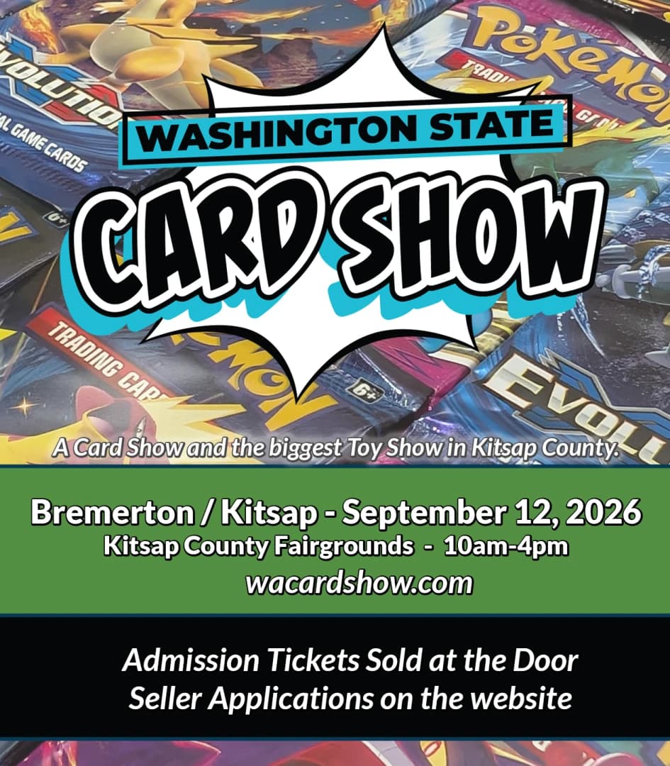 Washington State Card Show event poster — Bremerton, WA