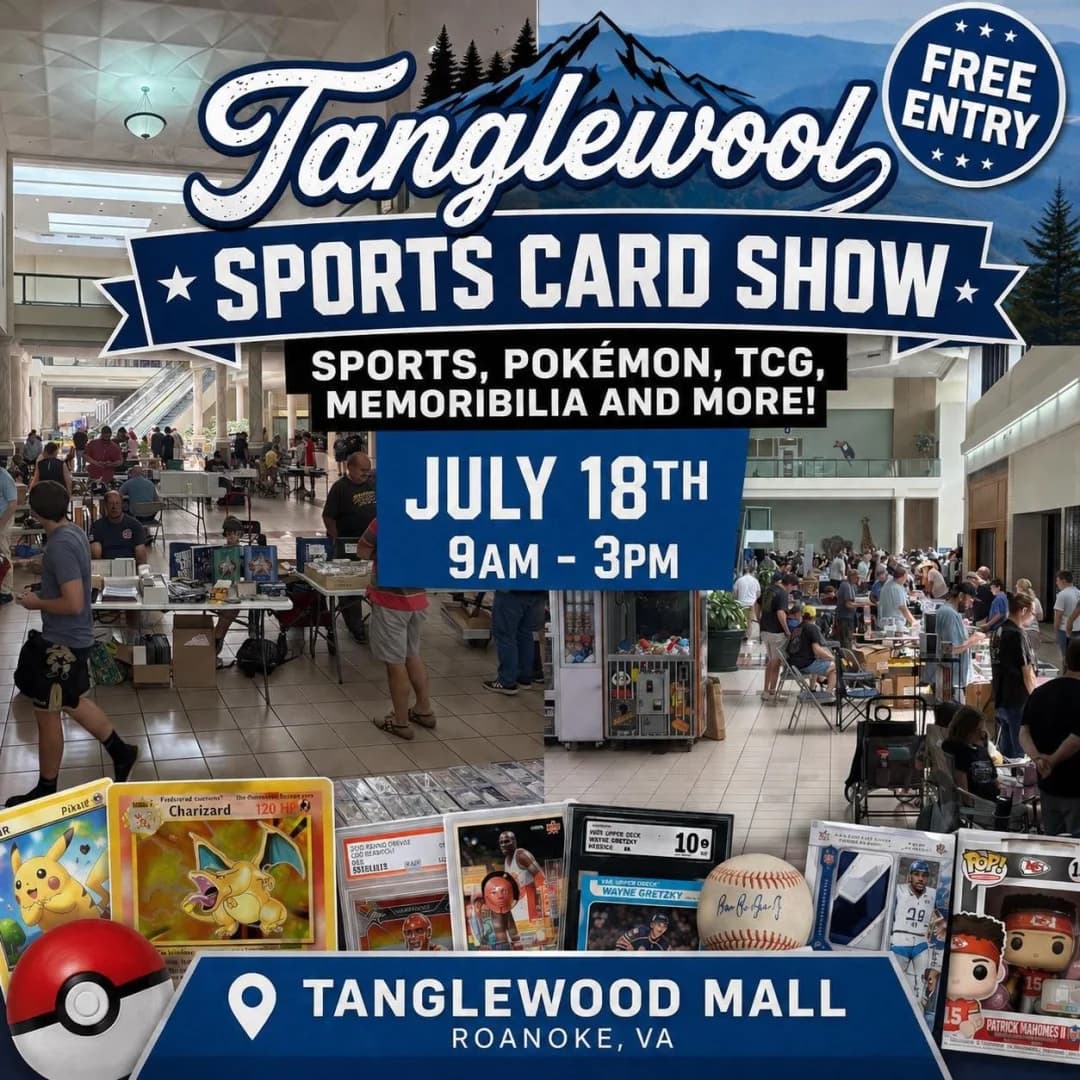 pokemon cards roanoke va Tanglewood Sportscard Show to ward off this growing threat Roanoke Sports Card, Hobby &