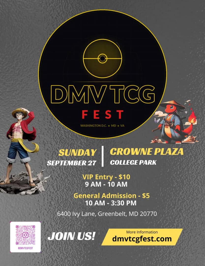 DMV TCG FEST 2.0! event poster — Greenbelt, MD