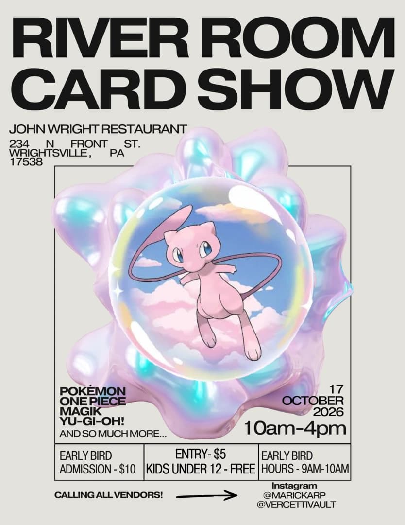 River Room Card Show event poster — Wrightsville, PA