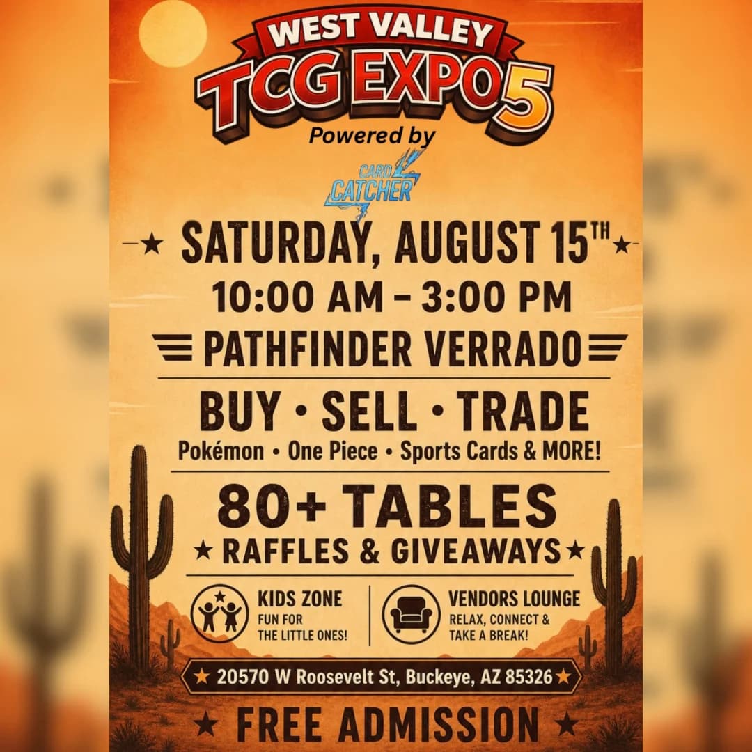 West Valley TCG Expo 5 event poster — Buckeye, AZ