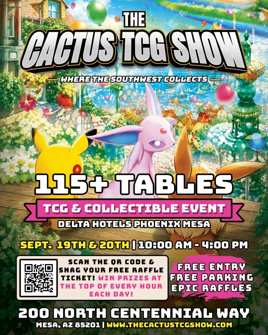 The Cactus TCG Show event poster — Mesa, AZ