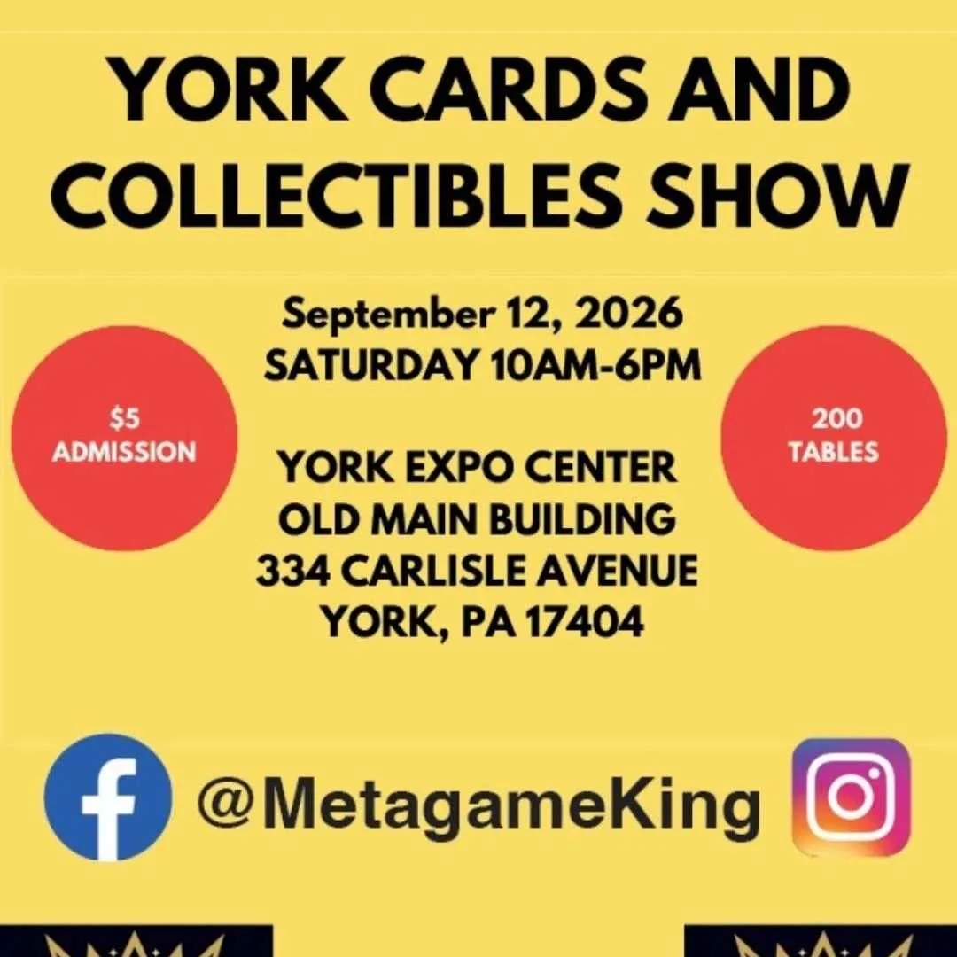 York Cards and Collectibles Show  event poster — York, PA