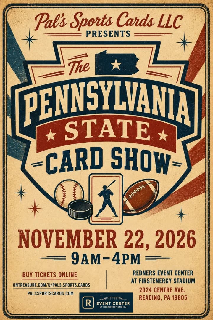 The Pennsylvania State Card Show event poster — Reading, PA