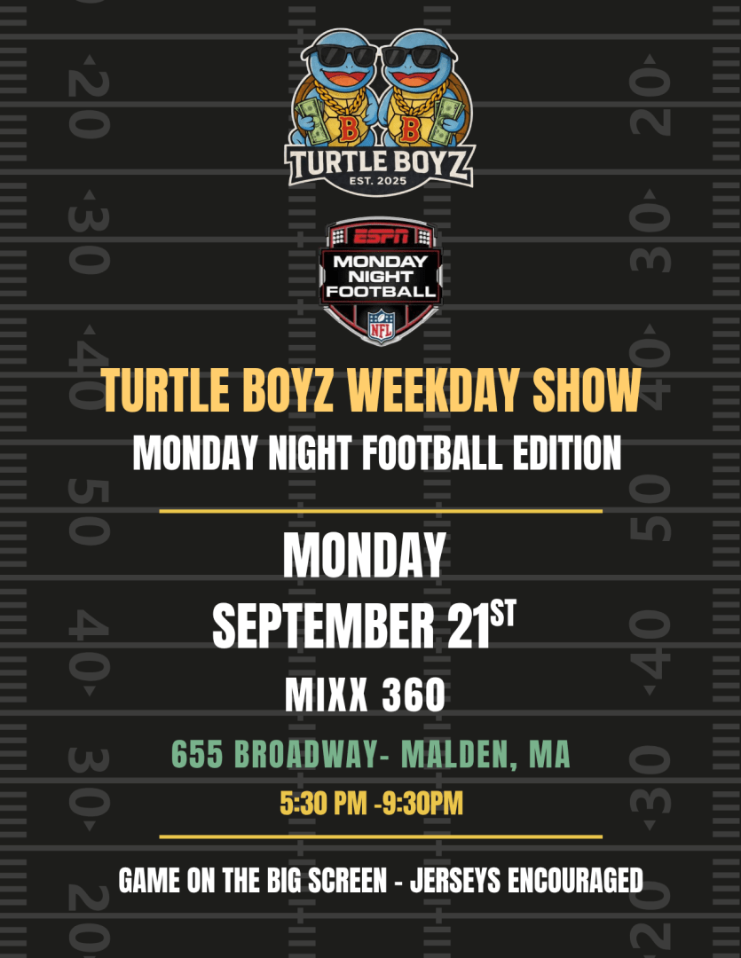 September Turtle Boyz Show event poster — Malden, MA
