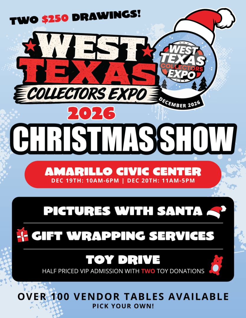 West Texas Collectors Expo Christmas Edition event poster — Amarillo, TX