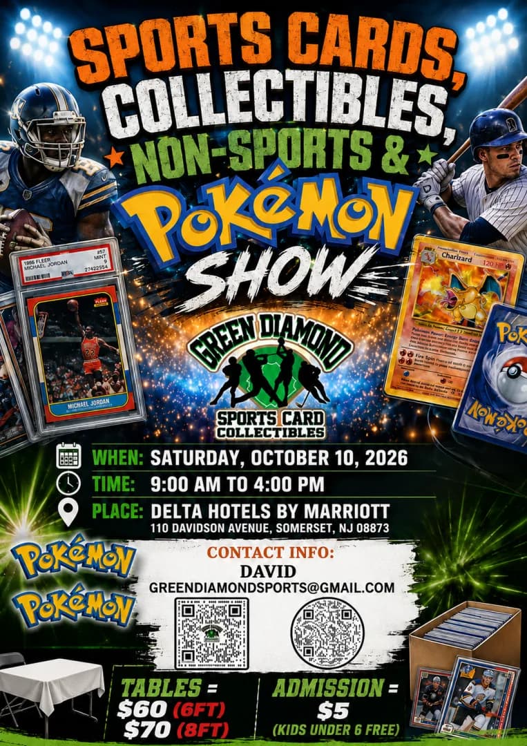 Sports Cards, Collectibles, Non-Sports & Pokémon Show event poster — Franklin Township, NJ
