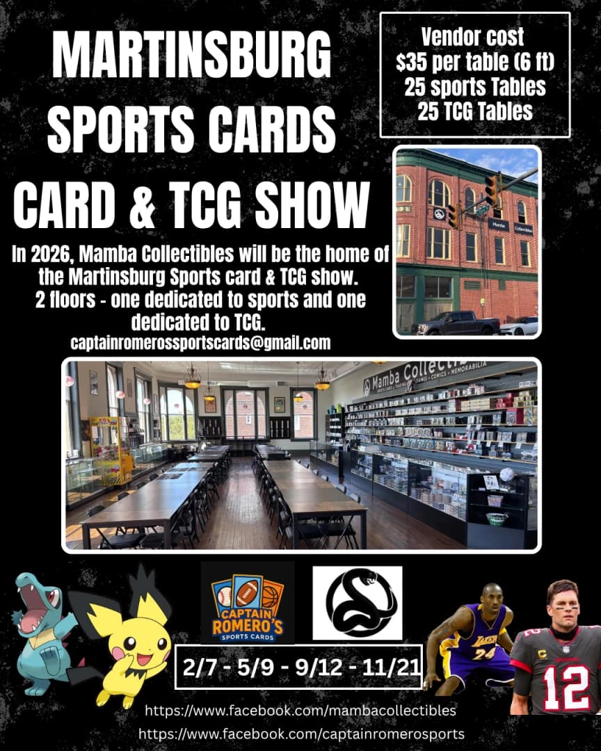 Martinsburg Sports Card & TCG Show event poster — Martinsburg, WV
