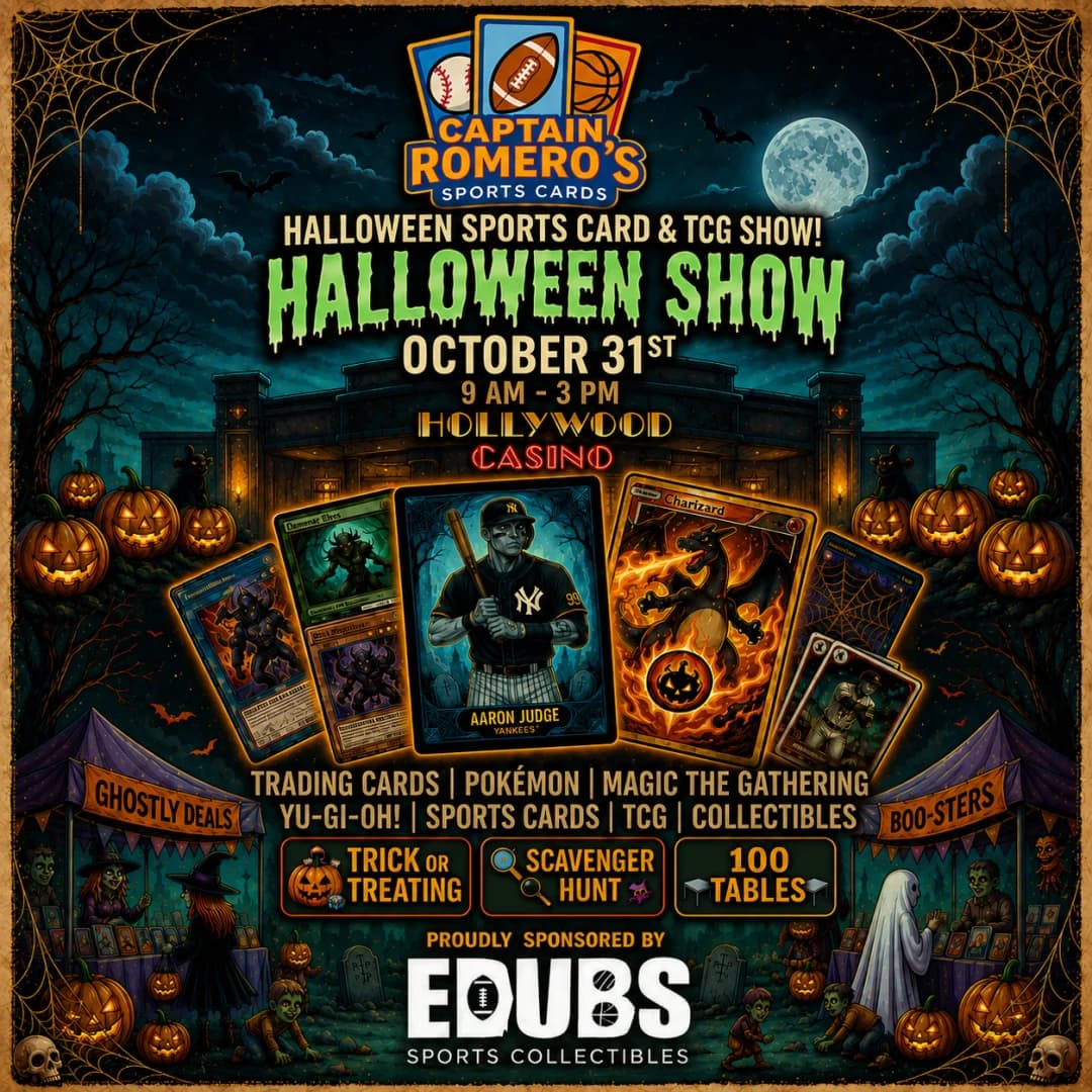 Halloween Sports Card & TCG Show at Hollywood ca event poster — Grantville, PA