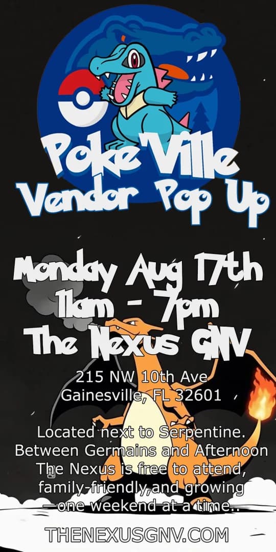 Poke’Ville Vendor Pop Up (Monday) event poster — Gainesville, FL