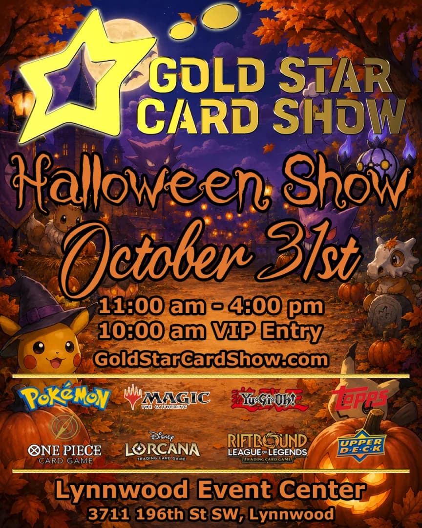 Gold Star Card Show event poster — Lynnwood, WA