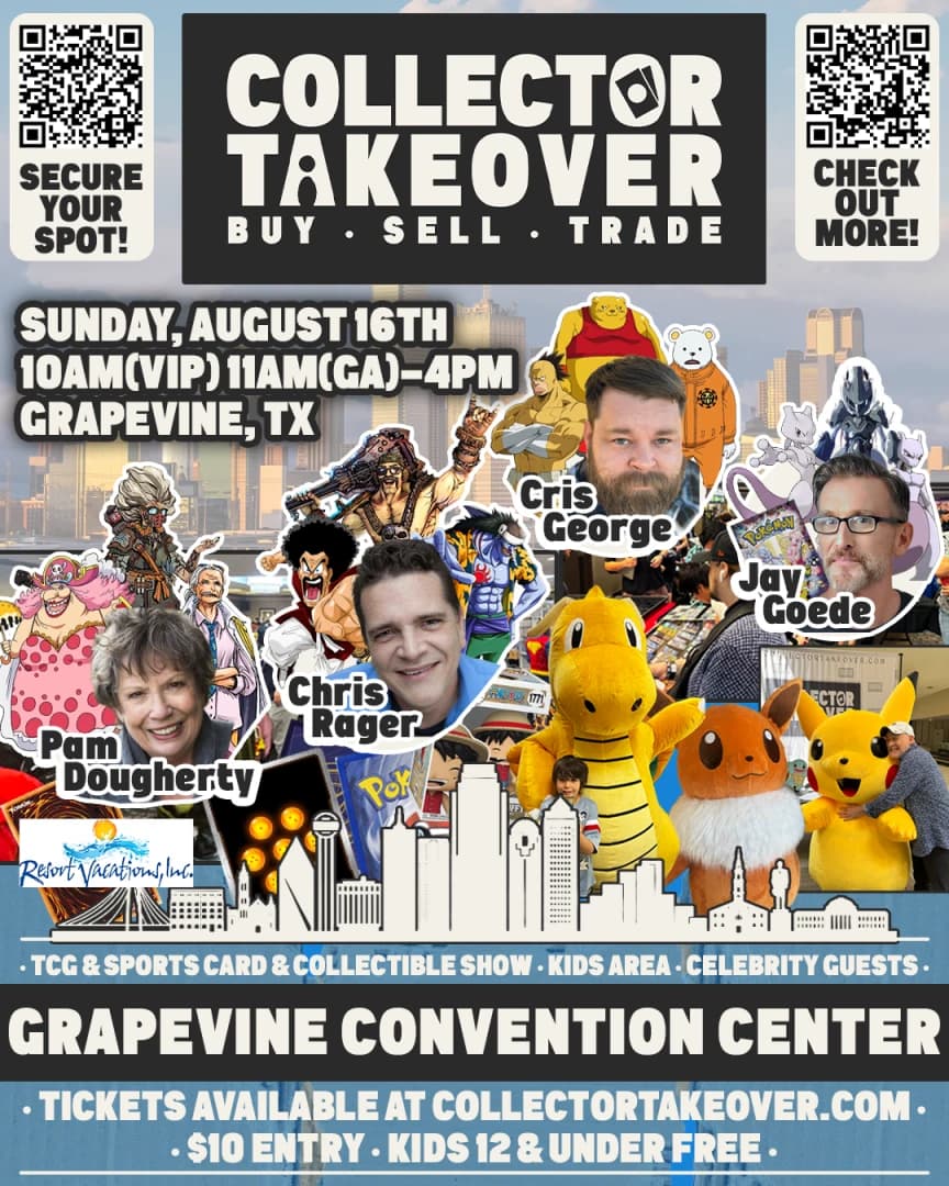 Collector Takeover : TX event poster — Grapevine, TX