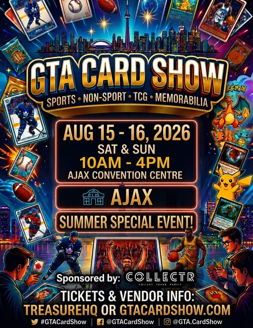 GTA Card Show event poster — Ajax, ON
