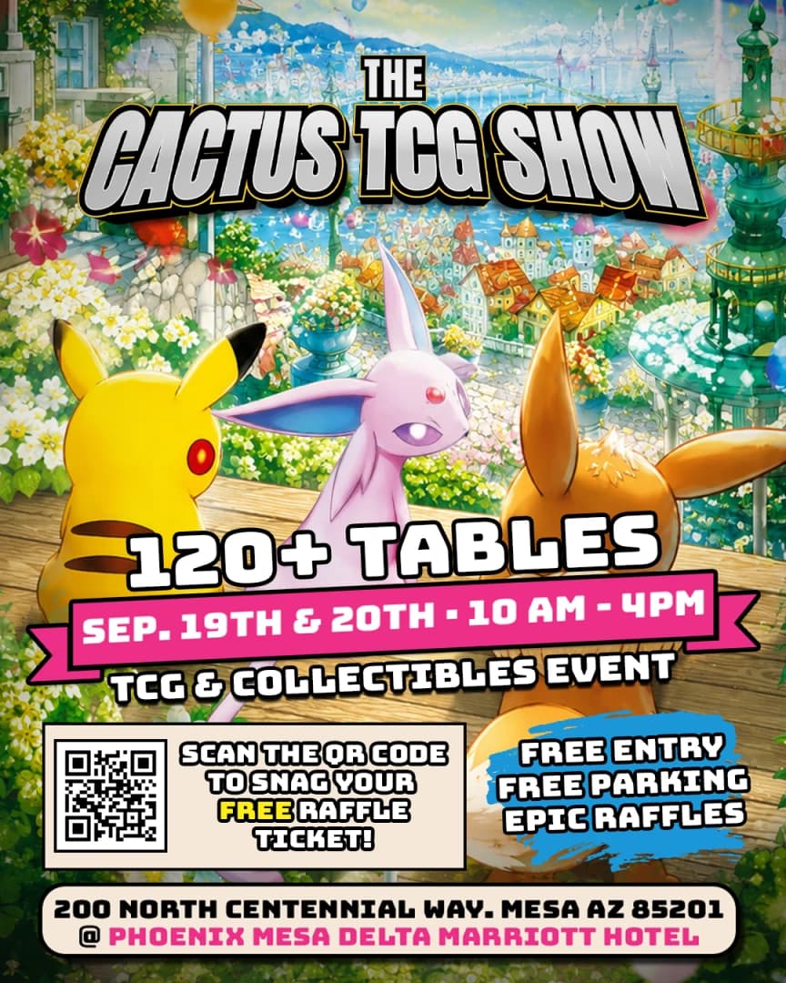 The Cactus TCG Show event poster — Mesa, AZ