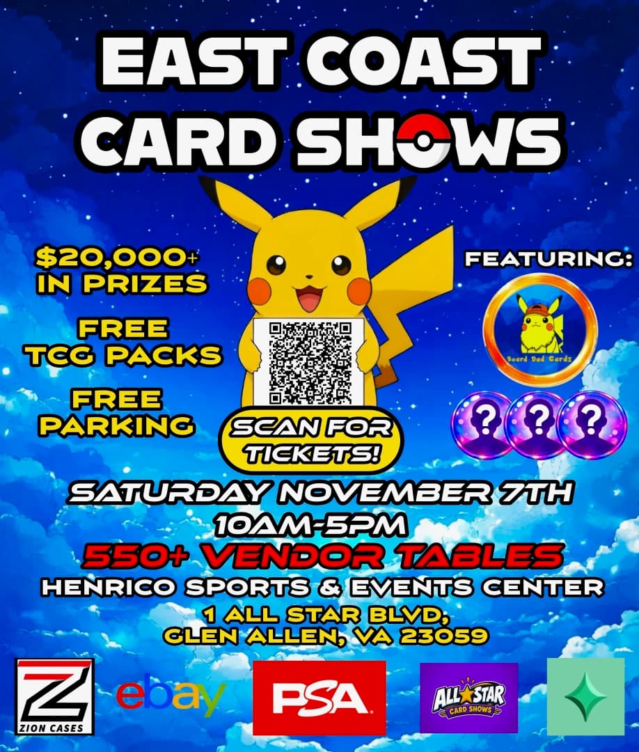 Pokémon & Sports Card Show - Henrico, VA - November 7, 2026