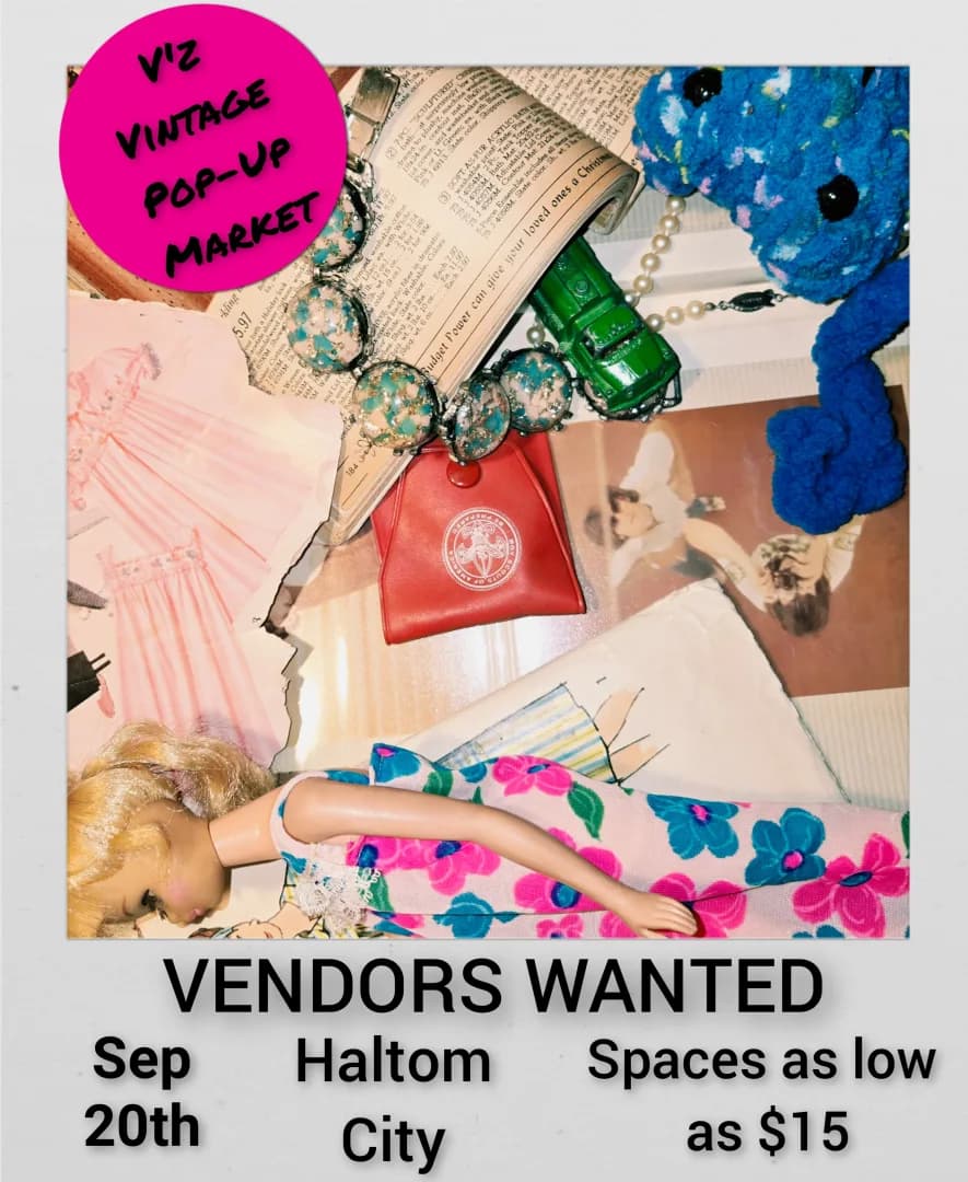 V'z Vintage Pop-Up Market  event poster — Fort Worth, TX