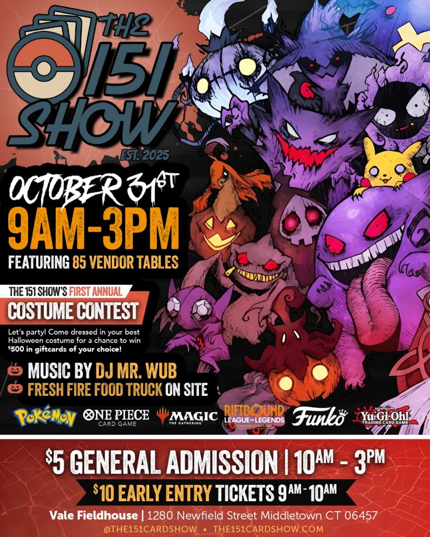 The151CardShow - HALLOWEEN BASH event poster — Middletown, CT