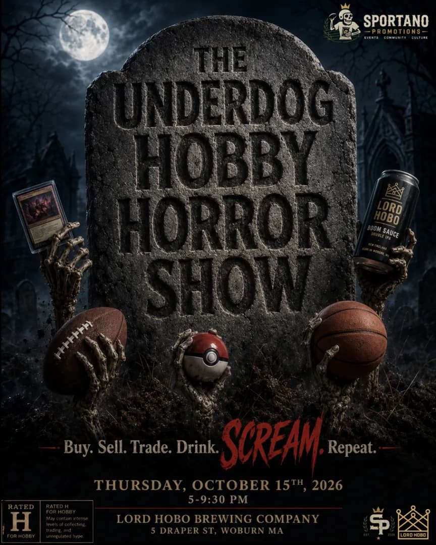 The Underdog Hobby Horror Show event poster — Woburn, MA