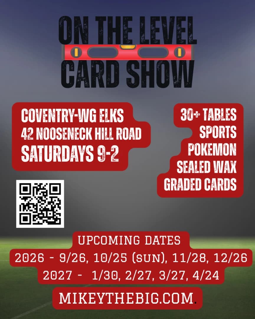 On The Level Card Show event poster — West Greenwich, RI