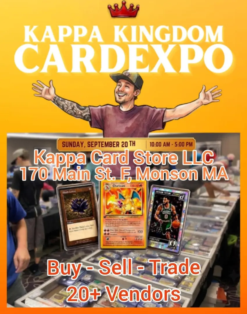 Kappa Kingdom Card Expo event poster — Monson, MA