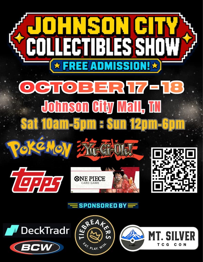 Johnson City Mall Card Show event poster — Johnson City, TN