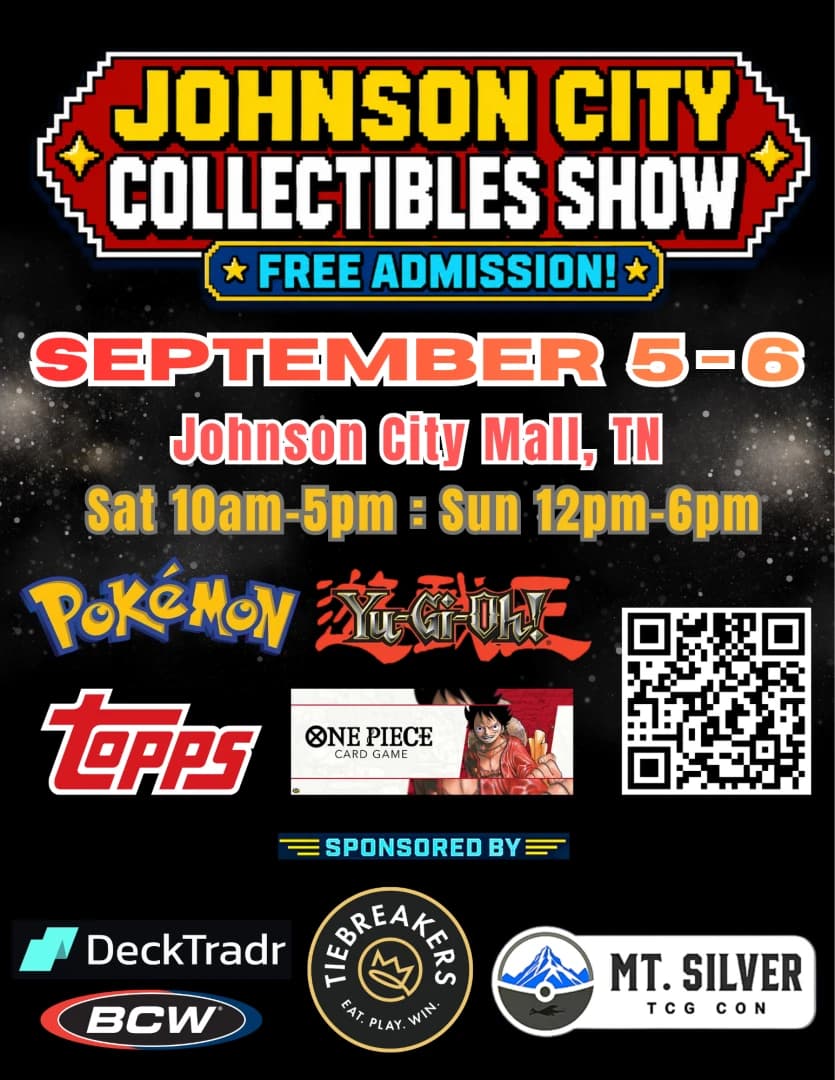 Johnson City Mall Card Show event poster — Johnson City, TN
