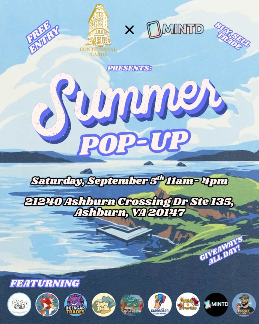 Continental x MINTD Summer Popup event poster — Ashburn, VA