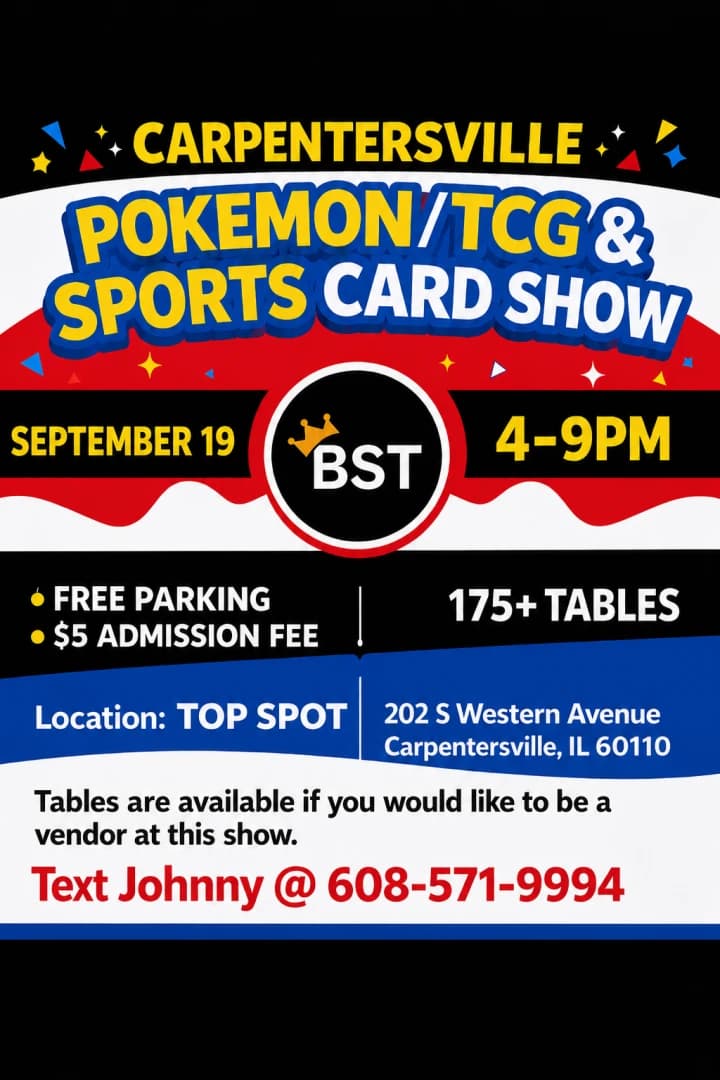 September POKEMON/TCG & SPORTS CARD SHOW