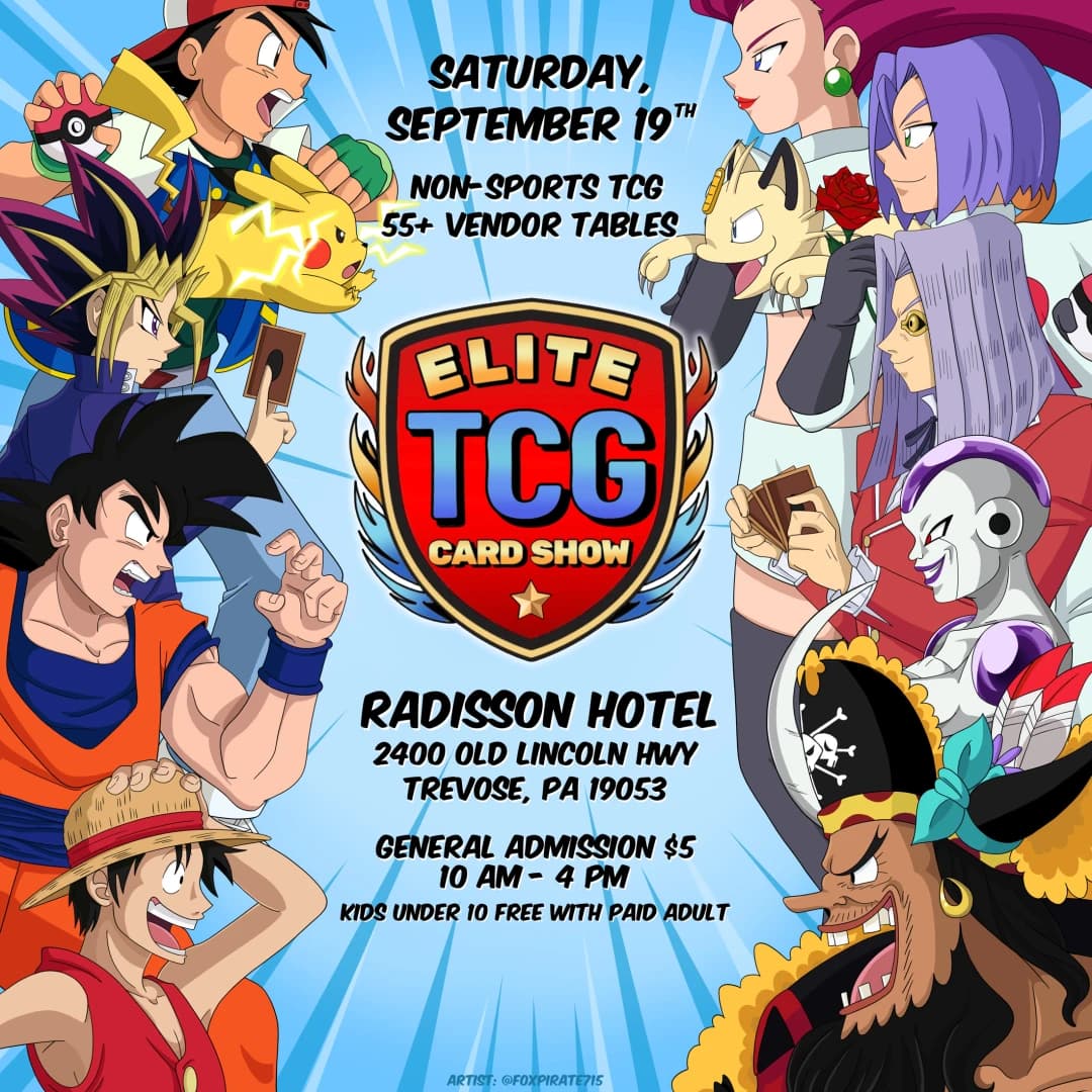 Elite TCG Card Show - September 19th, 2026 event poster — Trevose, PA