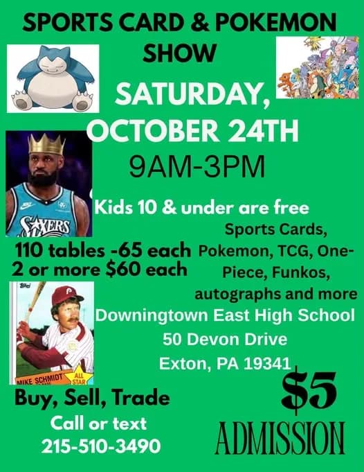 Poppel Family Sports Card, Pokemon and TCG Mega event  event poster — Exton, PA