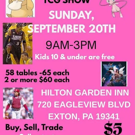 Poppel Family Sports Card, Pokemon and TCG Show  event poster — Exton, PA