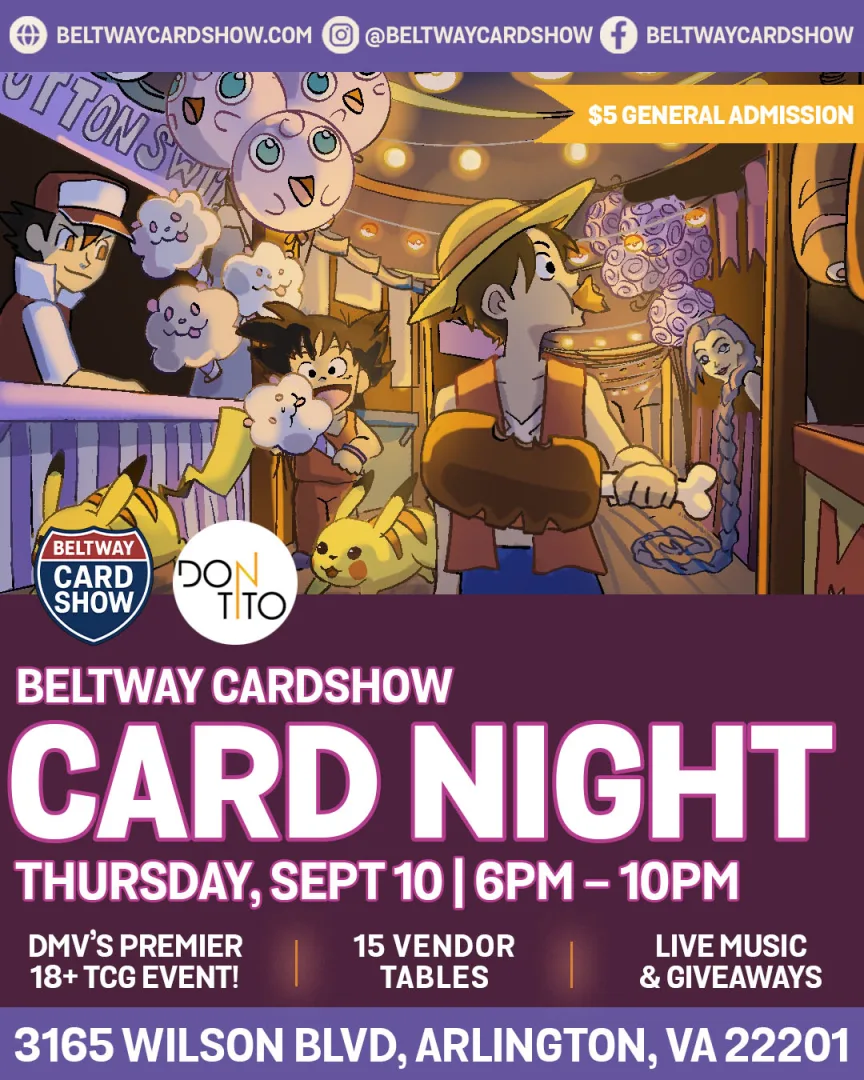 CARD NIGHT @ Don Tito Presented by Beltway Card Show event poster — Arlington, VA