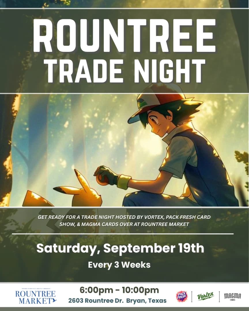 Rountree Trade Night event poster — Bryan, TX