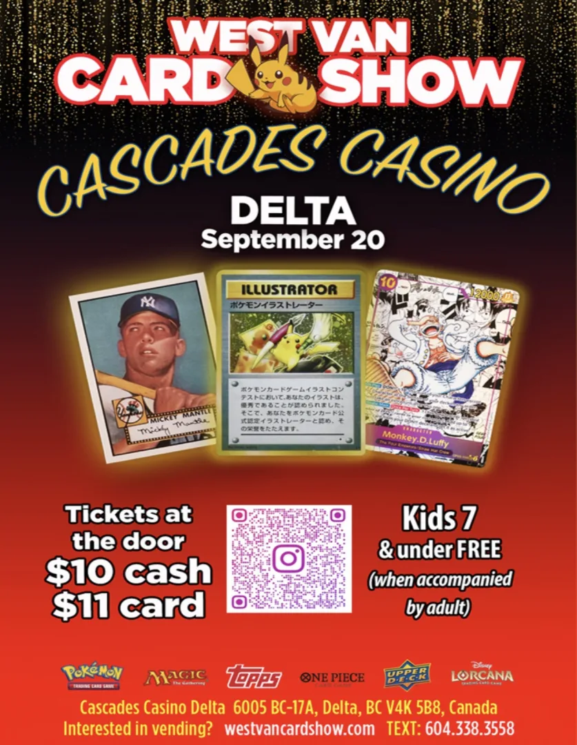 West Van Card Show  event poster — Delta, BC