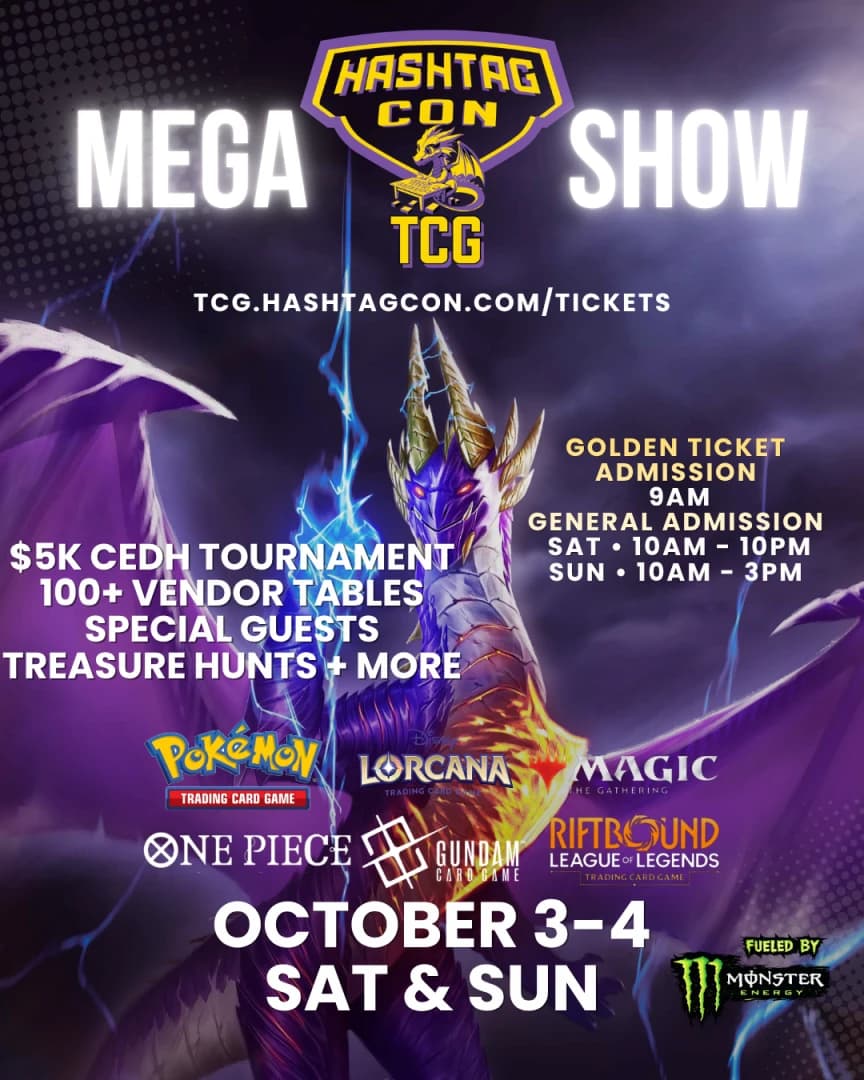 HashtagCon TCG October Mega Show! event poster — Reston, VA