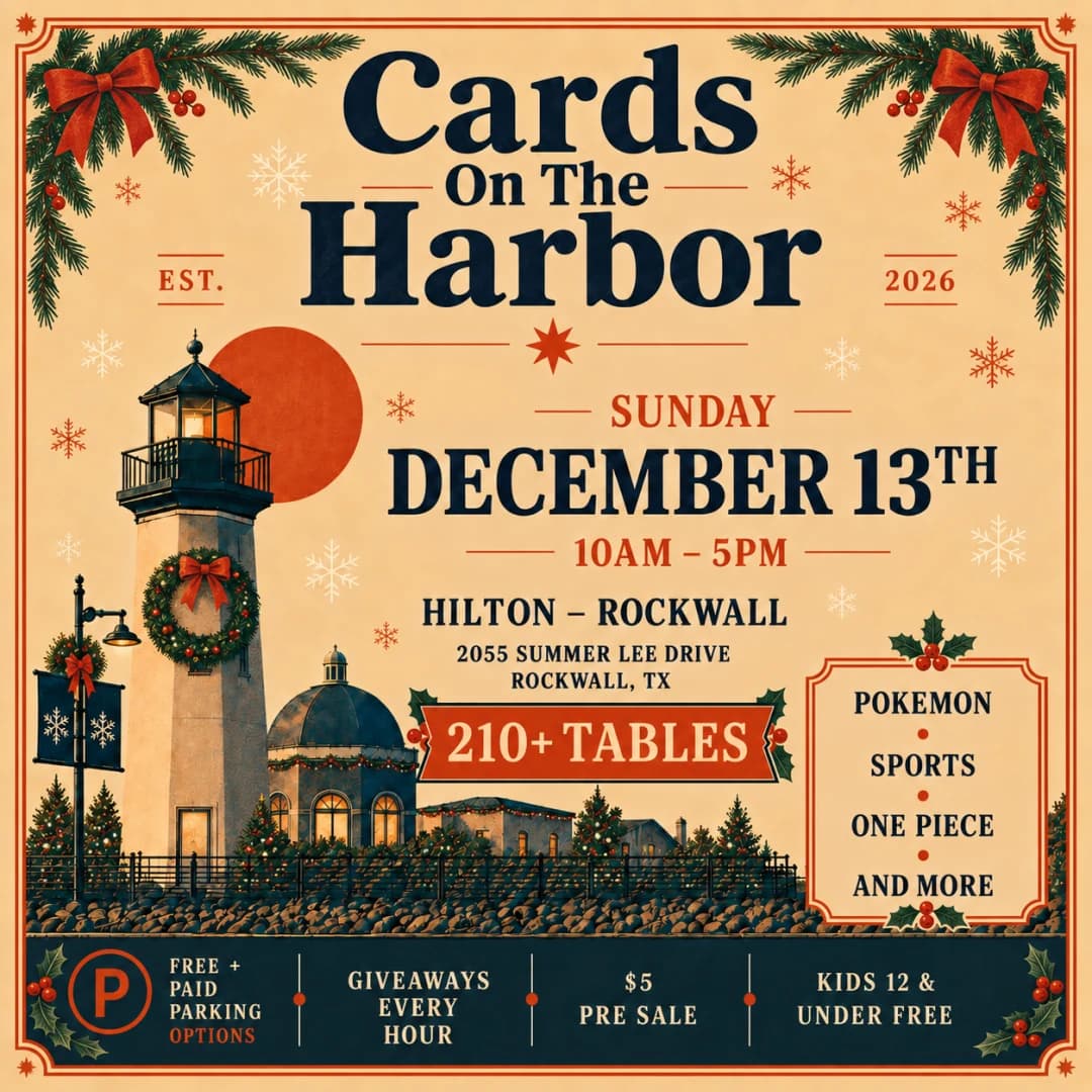 Cards On The Harbor - December 13th event poster — Rockwall, TX