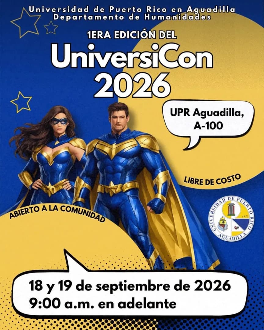 Universicon 1st edition event poster — Maleza Baja, Aguadilla