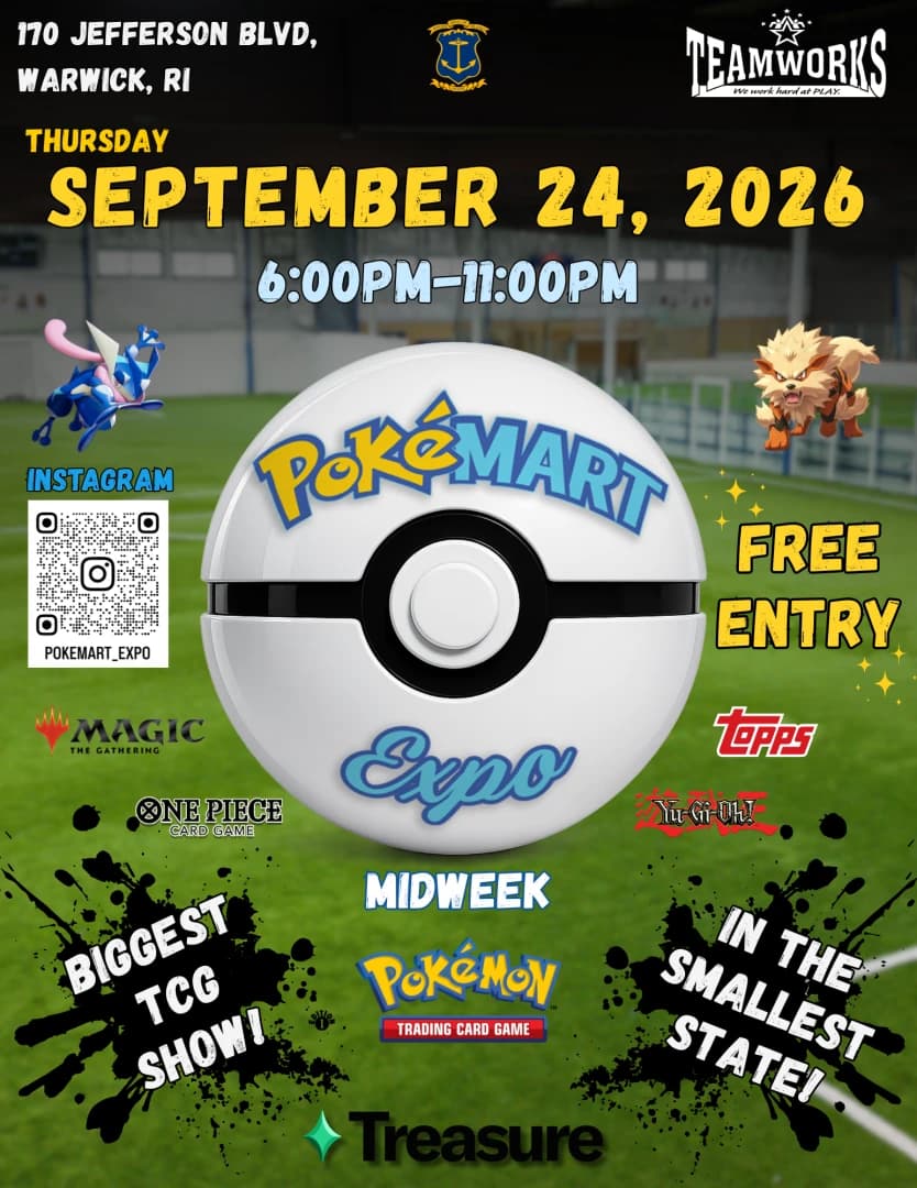 Pokemart Expo event poster — Warwick, RI