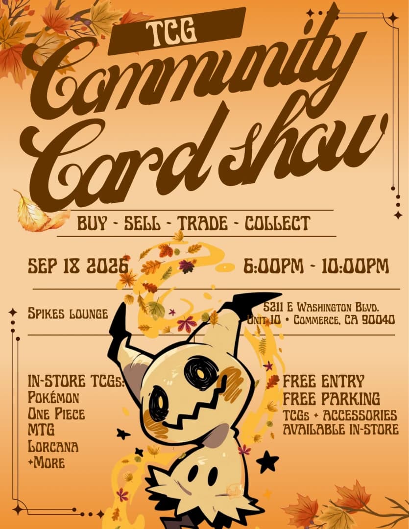 Pokemon Community Card Show  event poster — Commerce, CA