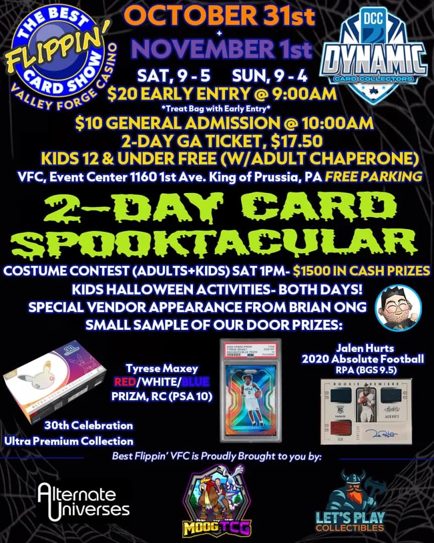 The Best Flippin Card Show Valley Forge event poster — King of Prussia, PA