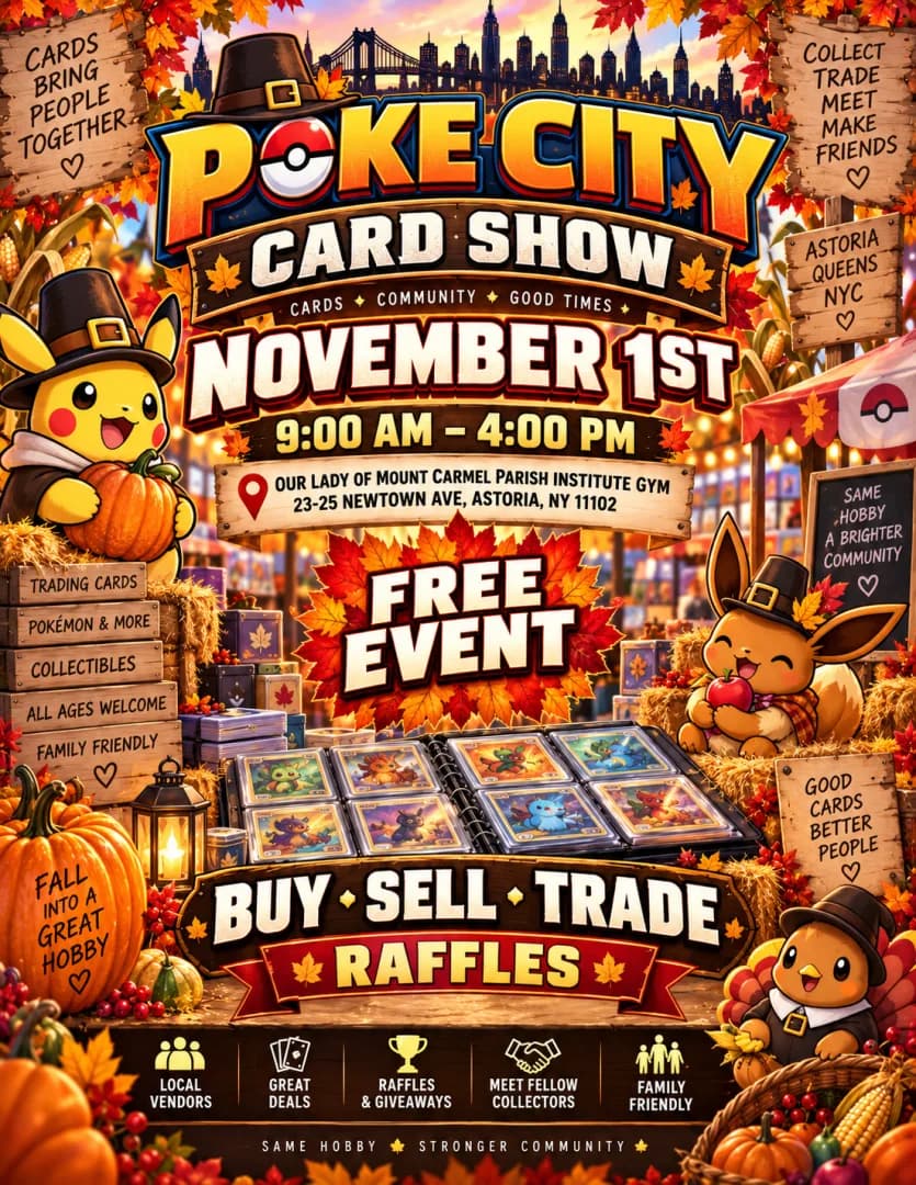 Poke City Card Show  event poster — Queens, NY
