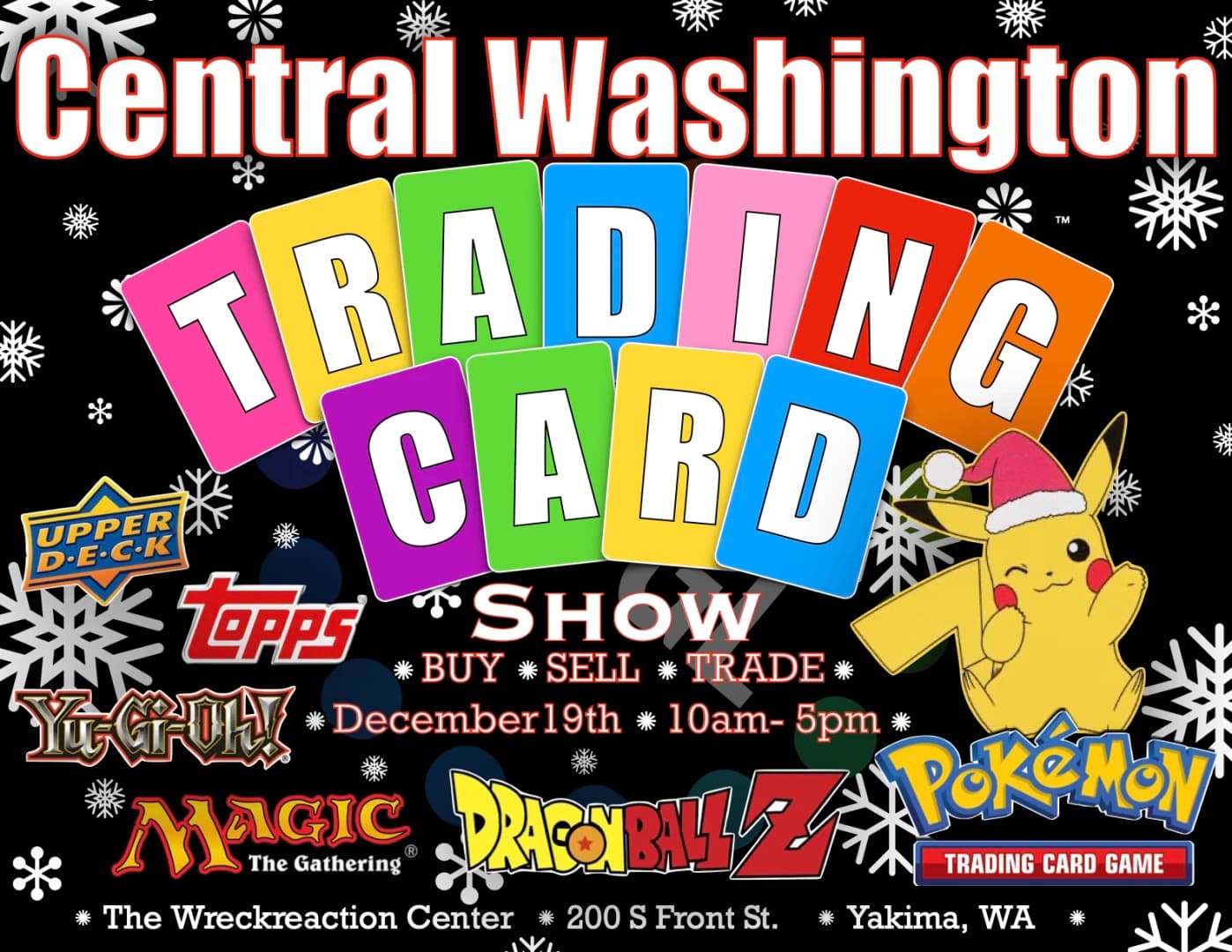 Central Washington Trading Card Show event poster — Yakima, WA