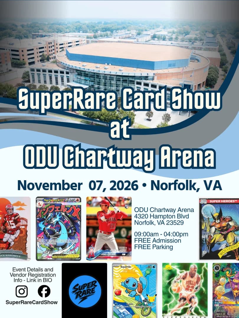 SuperRare Card Show event poster — Norfolk, VA