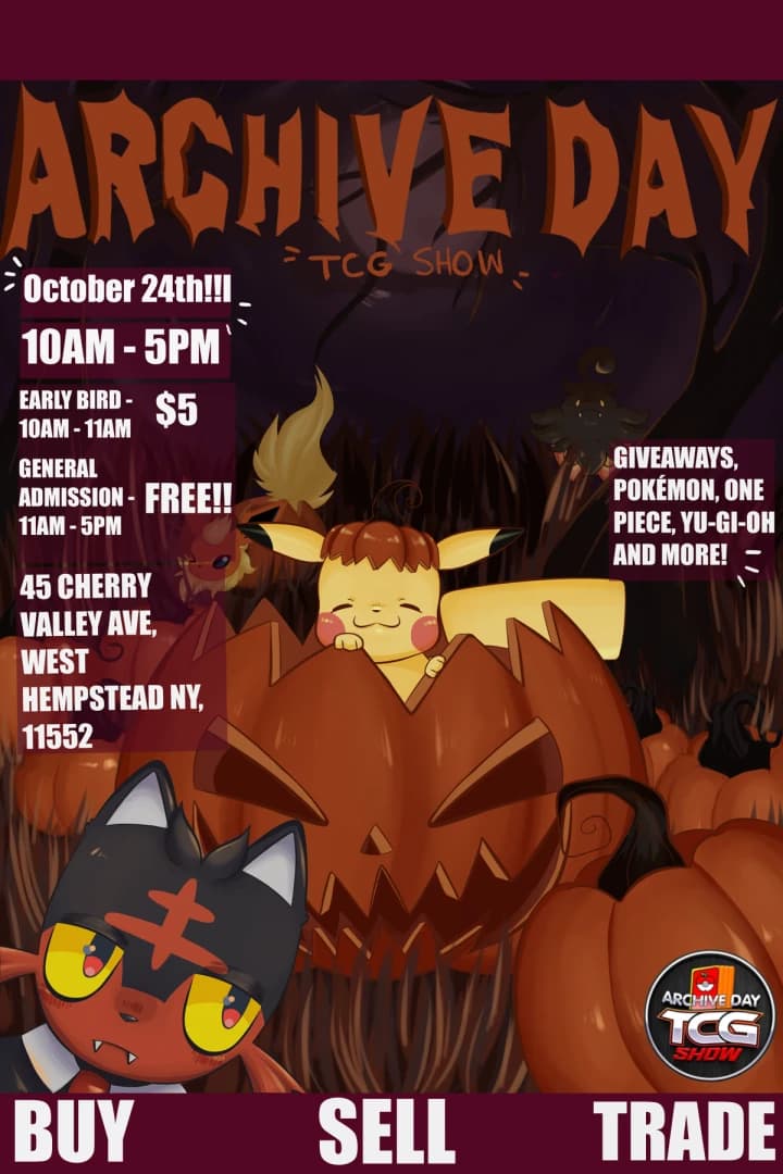 Archive Day TCG Show 👻 event poster — West Hempstead, NY
