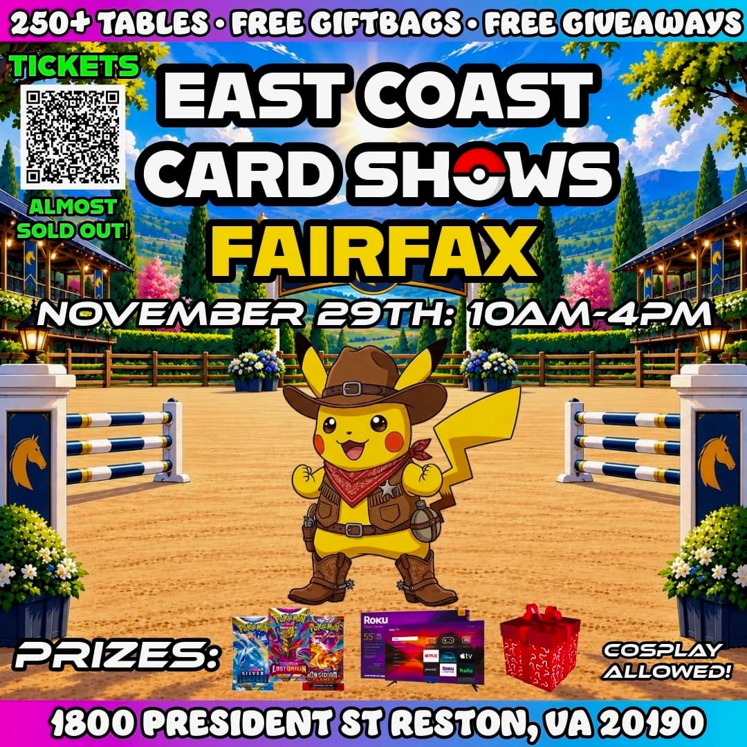 Pokémon & Sports Card Show - Fairfax, VA - November 29, 2026 event poster — Reston, VA